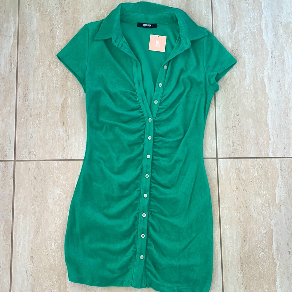 MISS LOLA BUTTON UP DRESS